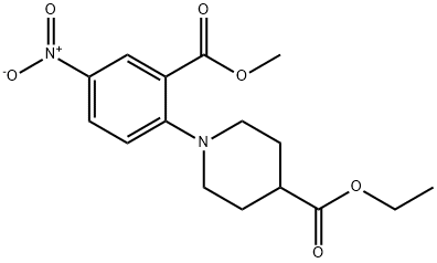 ETHYL 1-[2-(METHOXYCARBONYL)-4-NITROPHENYL]-4-PIPERIDINECARBOXYLATE Struktur