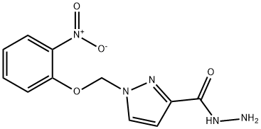 1-(2-NITRO-PHENOXYMETHYL)-1 H-PYRAZOLE-3-CARBOXYLIC ACID HYDRAZIDE Struktur