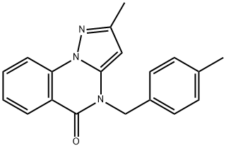 2-METHYL-4-(4-METHYLBENZYL)PYRAZOLO[1,5-A]QUINAZOLIN-5(4H)-ONE Struktur