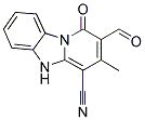 2-FORMYL-3-METHYL-1-OXO-1,5-DIHYDROPYRIDO[1,2-A]BENZIMIDAZOLE-4-CARBONITRILE Struktur