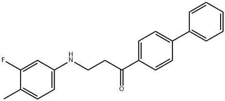 1-[1,1'-BIPHENYL]-4-YL-3-(3-FLUORO-4-METHYLANILINO)-1-PROPANONE Struktur