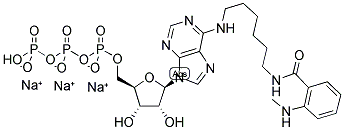 N6-[6-((N-METHYL-ANTHRANILOYL)-AMINO)]HEXYL-ADENOSINE-5'-TRIPHOSPHATE, SODIUM SALT Struktur