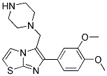 6-(3,4-DIMETHOXY-PHENYL)-5-PIPERAZIN-1-YLMETHYL-IMIDAZO[2,1-B]THIAZOLE Struktur