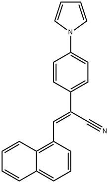 (Z)-3-(1-NAPHTHYL)-2-[4-(1H-PYRROL-1-YL)PHENYL]-2-PROPENENITRILE Struktur