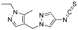 1-ETHYL-4-(4-ISOTHIOCYANATO-PYRAZOL-1-YLMETHYL)-5-METHYL-1H-PYRAZOLE Struktur