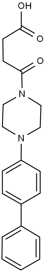 4-[4-(1,1'-BIPHENYL-4-YL)PIPERAZIN-1-YL]-4-OXOBUTANOIC ACID Struktur