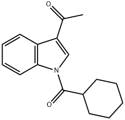 1-[1-(CYCLOHEXYLCARBONYL)-1H-INDOL-3-YL]-1-ETHANONE Struktur