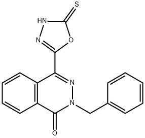 2-BENZYL-4-(5-MERCAPTO-[1,3,4]OXADIAZOL-2-YL)-2H-PHTHALAZIN-1-ONE Struktur