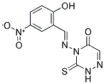 4-[(2-HYDROXY-5-NITRO-BENZYLIDENE)-AMINO]-3-THIOXO-3,4-DIHYDRO-2H-[1,2,4]TRIAZIN-5-ONE Struktur