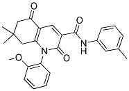 N-(3-METHYLPHENYL)-1-(2-METHOXYPHENYL)-7,7-DIMETHYL-2,5-DIOXO-1,2,5,6,7,8-HEXAHYDRO-3-QUINOLINECARBOXAMIDE Struktur