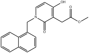 METHYL 2-[4-HYDROXY-1-(1-NAPHTHYLMETHYL)-2-OXO-1,2-DIHYDRO-3-PYRIDINYL]ACETATE Struktur