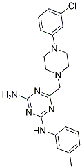 6-((4-(3-CHLOROPHENYL)PIPERAZIN-1-YL)METHYL)-N2-M-TOLYL-1,3,5-TRIAZINE-2,4-DIAMINE|