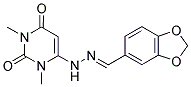 1,3-BENZODIOXOLE-5-CARBALDEHYDE N-(1,3-DIMETHYL-2,6-DIOXO-1,2,3,6-TETRAHYDRO-4-PYRIMIDINYL)HYDRAZONE Struktur