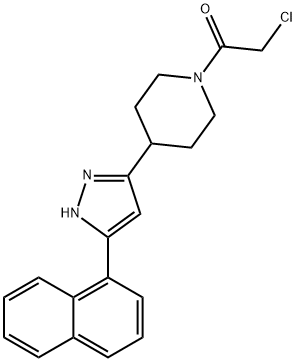 2-CHLORO-1-(4-[5-(1-NAPHTHYL)-1H-PYRAZOL-3-YL]PIPERIDINO)-1-ETHANONE Struktur