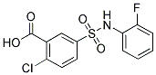 2-CHLORO-5-(2-FLUORO-PHENYLSULFAMOYL)-BENZOIC ACID Struktur