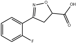 3-(2-FLUORO-PHENYL)-4,5-DIHYDRO-ISOXAZOLE-5-CARBOXYLIC ACID Struktur