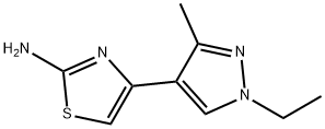 4-(1-ETHYL-3-METHYL-1 H-PYRAZOL-4-YL)-THIAZOL-2-YLAMINE Struktur