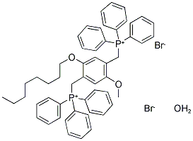 1-METHOXY-4-OCTYLOXY-2,5-XYLENEBIS(TRIPHENYLPHOSPHONIUMBROMIDE) HYDRATE Struktur