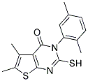 3-(2,5-DIMETHYLPHENYL)-2-MERCAPTO-5,6-DIMETHYLTHIENO[2,3-D]PYRIMIDIN-4(3H)-ONE Struktur