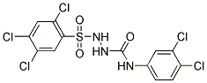 4-(3,4-DICHLOROPHENYL)-1-((2,4,5-TRICHLOROPHENYL)SULFONYL)SEMICARBAZIDE Struktur