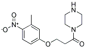 3-(3-METHYL-4-NITRO-PHENOXY)-1-PIPERAZIN-1-YL-PROPAN-1-ONE Struktur