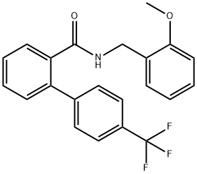 N-(2-METHOXYBENZYL)-4'-(TRIFLUOROMETHYL)[1,1'-BIPHENYL]-2-CARBOXAMIDE Struktur