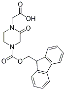 4-FMOC-1-CARBOXYMETHYL-PIPERAZIN-2-ONE Struktur