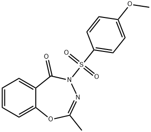 4-[(4-METHOXYPHENYL)SULFONYL]-2-METHYL-1,3,4-BENZOXADIAZEPIN-5(4H)-ONE Struktur