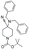 N-TERT-BUTYROXYCARBONYL-4-DIBENZYLAMINO-4-CYANO-PIPERIDINE Struktur