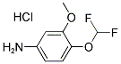 4-DIFLUOROMETHOXY-3-METHOXY-PHENYLAMINE HYDROCHLORIDE Struktur