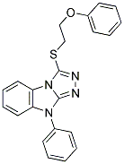 3-[(2-PHENOXYETHYL)THIO]-9-PHENYL-9H-[1,2,4]TRIAZOLO[4,3-A]BENZIMIDAZOLE Struktur