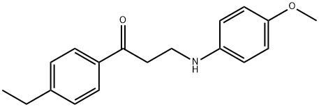 1-(4-ETHYLPHENYL)-3-(4-METHOXYANILINO)-1-PROPANONE Struktur