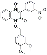 4-(3,4-DIMETHOXYBENZYLOXY)-2-(3-NITROPHENYL)-3-OXO-3,4-DIHYDROQUINOXALINE 1-OXIDE Struktur