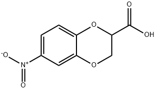 6-NITRO-2,3-DIHYDRO-BENZO[1,4]DIOXINE-2-CARBOXYLIC ACID Struktur