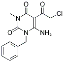 6-AMINO-1-BENZYL-5-(2-CHLORO-ACETYL)-3-METHYL-1H-PYRIMIDINE-2,4-DIONE Struktur