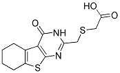 [[(4-OXO-3,4,5,6,7,8-HEXAHYDRO[1]BENZOTHIENO[2,3-D]PYRIMIDIN-2-YL)METHYL]THIO]ACETIC ACID Struktur