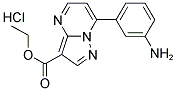 7-(3-AMINO-PHENYL)-PYRAZOLO[1,5-A]PYRIMIDINE-3-CARBOXYLIC ACID ETHYL ESTER HYDROCHLORIDE Struktur