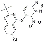 2-TERT-BUTYL-6-CHLORO-4-[(4-NITRO-2,1,3-BENZOTHIADIAZOL-5-YL)THIO]QUINAZOLINE Struktur