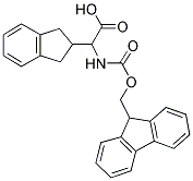 [(9H-FLUOREN-9-YLMETHOXYCARBONYLAMINO)]-INDAN-2-YL-ACETIC ACID Struktur