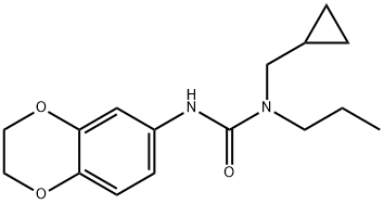 N-(CYCLOPROPYLMETHYL)-N'-(2,3-DIHYDRO-1,4-BENZODIOXIN-6-YL)-N-PROPYLUREA Struktur