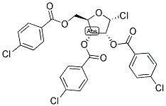 CHLORO 2,3,5-TRI-O-P-CHLOROBENZOYL-A-D-RIBOFURANOSIDE Struktur