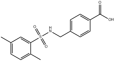 4-(([(2,5-DIMETHYLPHENYL)SULFONYL]AMINO)METHYL)BENZOIC ACID Struktur