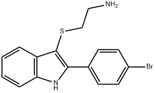 2-([2-(4-BROMOPHENYL)-1H-INDOL-3-YL]THIO)ETHANAMINE Struktur