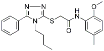 2-[(4-BUTYL-5-PHENYL-4H-1,2,4-TRIAZOL-3-YL)SULFANYL]-N-(2-METHOXY-5-METHYLPHENYL)ACETAMIDE Struktur