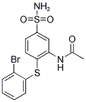 4-(2-BROMOPHENYLTHIO)-3-ACETAMIDO-PHENYL SULFAMIDE Struktur