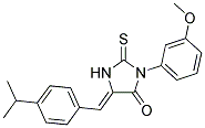 (5Z)-5-(4-ISOPROPYLBENZYLIDENE)-3-(3-METHOXYPHENYL)-2-THIOXOIMIDAZOLIDIN-4-ONE Struktur