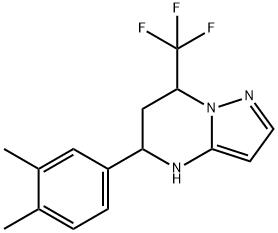 5-(3,4-DIMETHYL-PHENYL)-7-TRIFLUOROMETHYL-4,5,6,7-TETRAHYDRO-PYRAZOLO[1,5-A]PYRIMIDINE Struktur