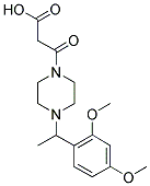 3-(4-[1-(2,4-DIMETHOXYPHENYL)ETHYL]PIPERAZIN-1-YL)-3-OXOPROPANOIC ACID Struktur