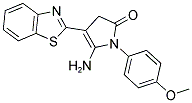 5-AMINO-4-BENZOTHIAZOL-2-YL-1-(4-METHOXY-PHENYL)-1,3-DIHYDRO-PYRROL-2-ONE Struktur