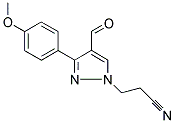 3-[4-FORMYL-3-(4-METHOXYPHENYL)-1H-PYRAZOL-1-YL]PROPANENITRILE Struktur